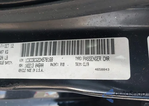 2013 Chrysler 200 Limited из США, поврежденный, VIN 1C3CCBCG2DN578168